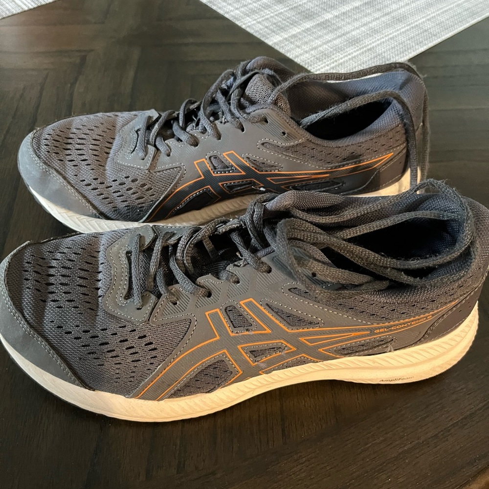 ASICS Men's Charcoal and Tangerine Athletic Shoes